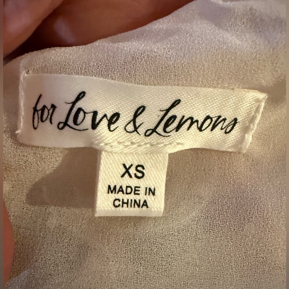 For Love & Lemons Poppy Mini Dress Ivory Rose Appliqué Cutout Underwire Size XS - Picture 8 of 8